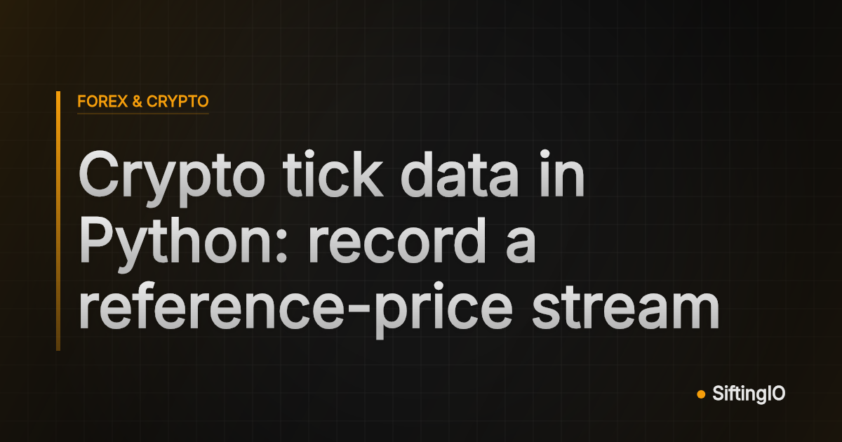 Crypto tick data in Python: record a reference-price stream