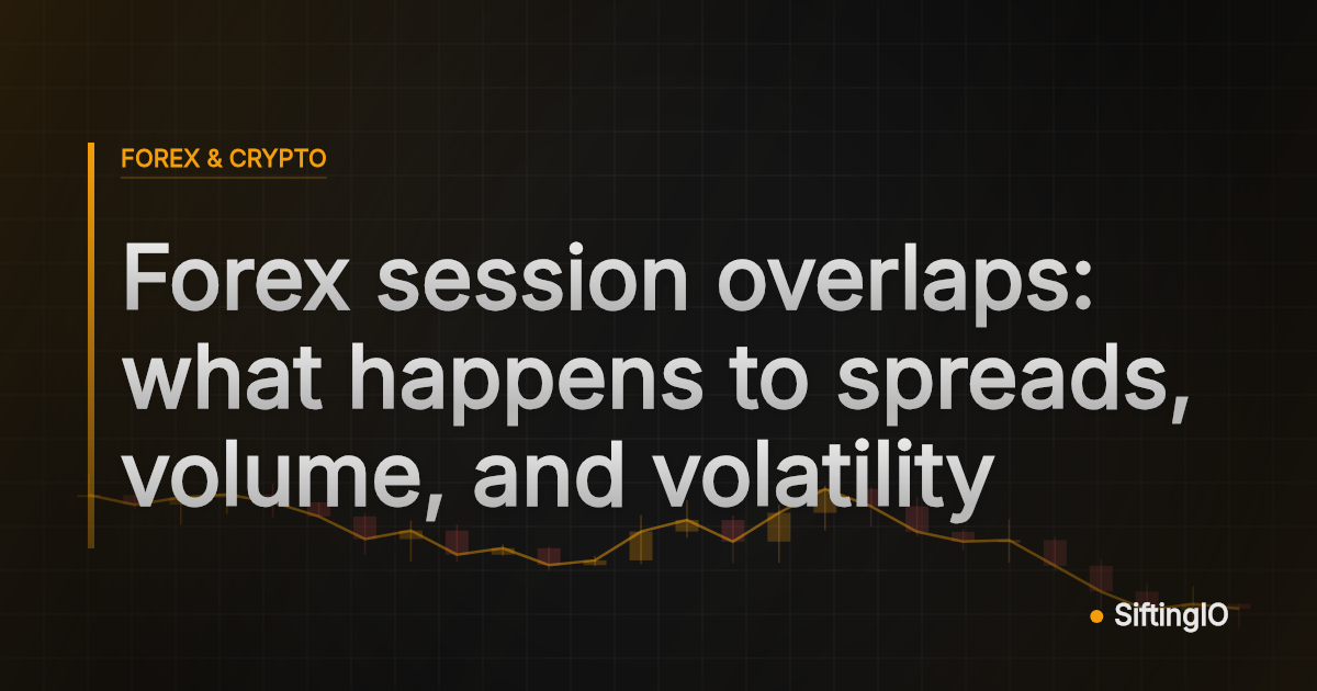 Forex session overlaps: what happens to spreads, volume, and volatility