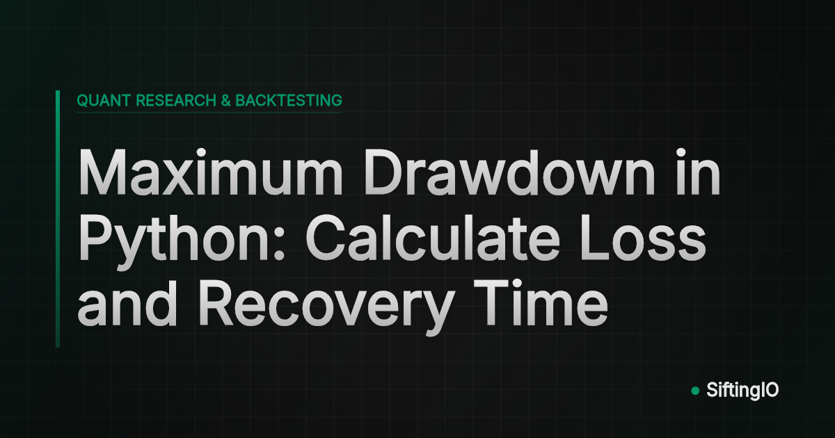 Maximum Drawdown in Python: Calculate Loss and Recovery Time