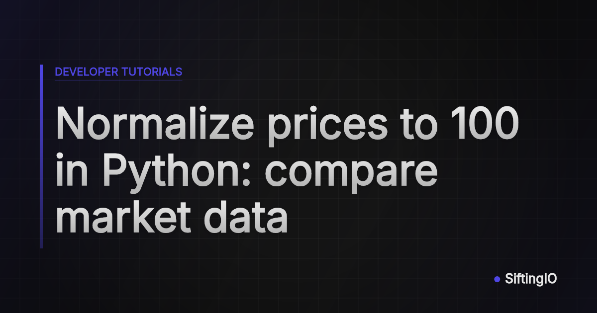 Normalize prices to 100 in Python: compare market data
